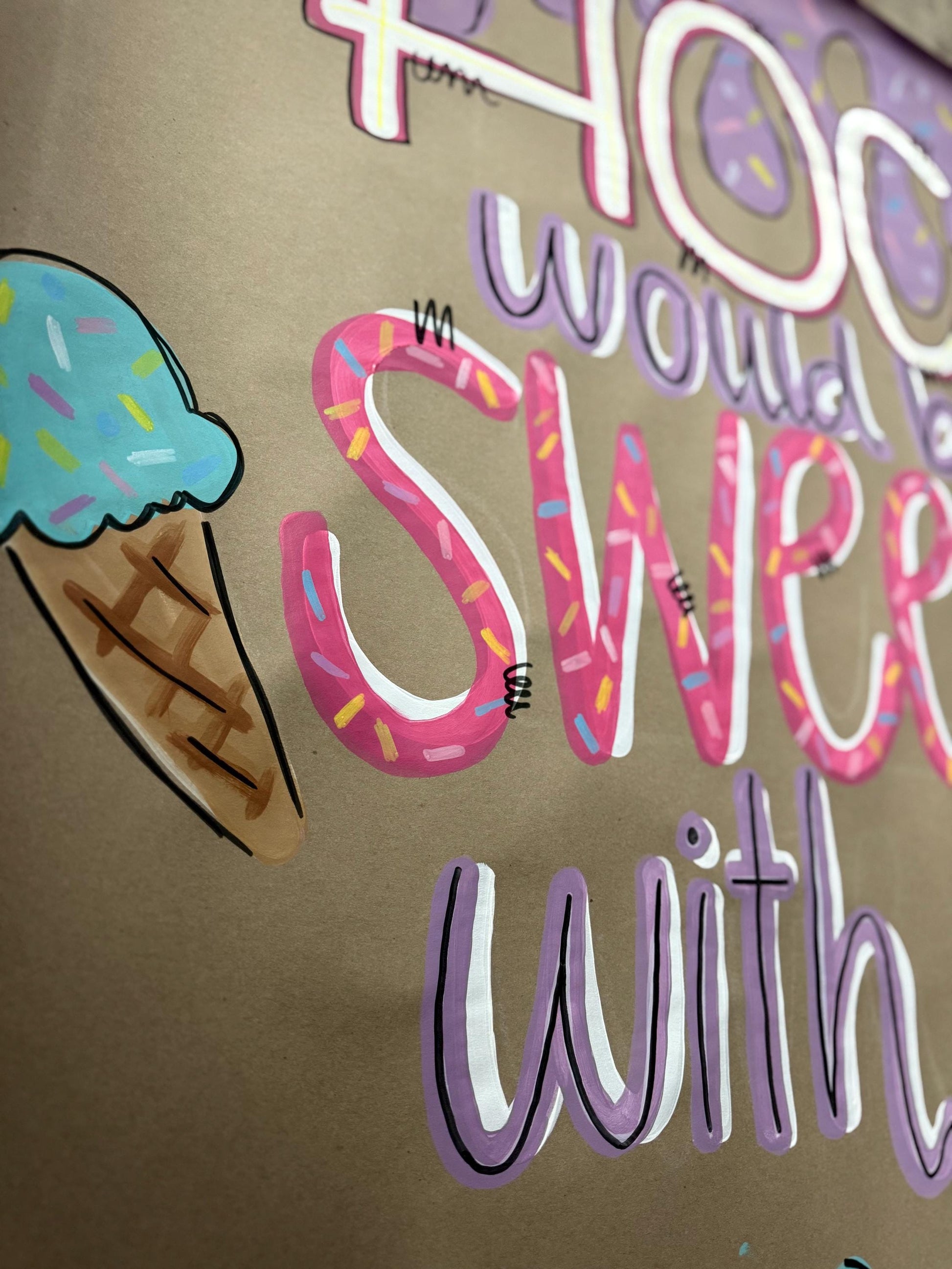 Custom Hand-Painted Homecoming Proposal Banner: Kraft Paper Sign