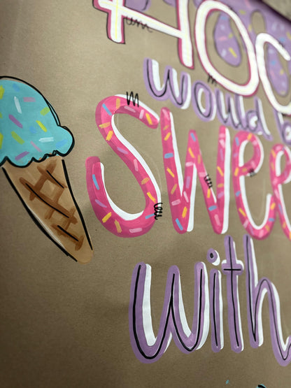 Custom Hand-Painted Homecoming Proposal Banner: Kraft Paper Sign