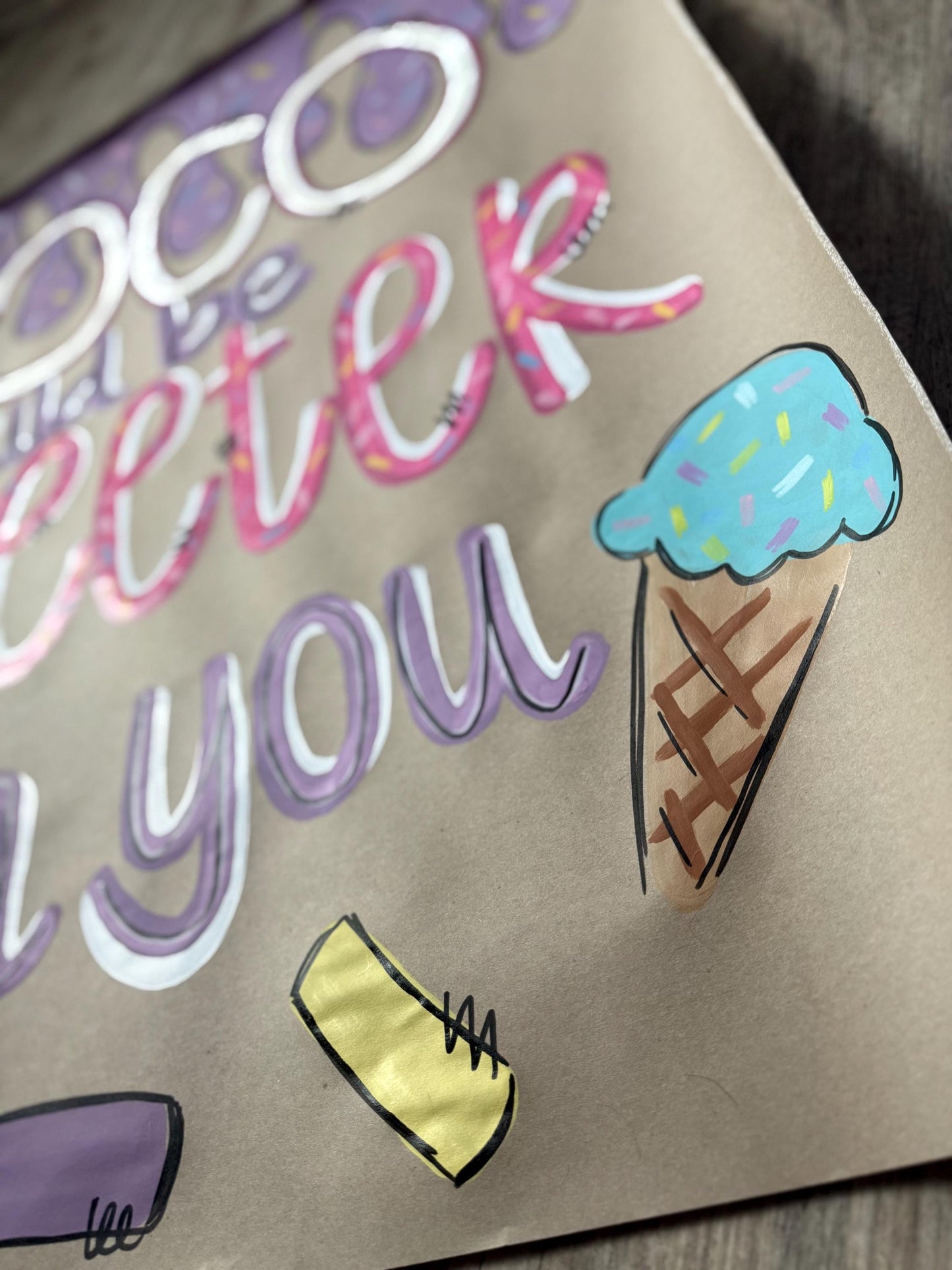 Custom Hand-Painted Homecoming Proposal Banner: Kraft Paper Sign