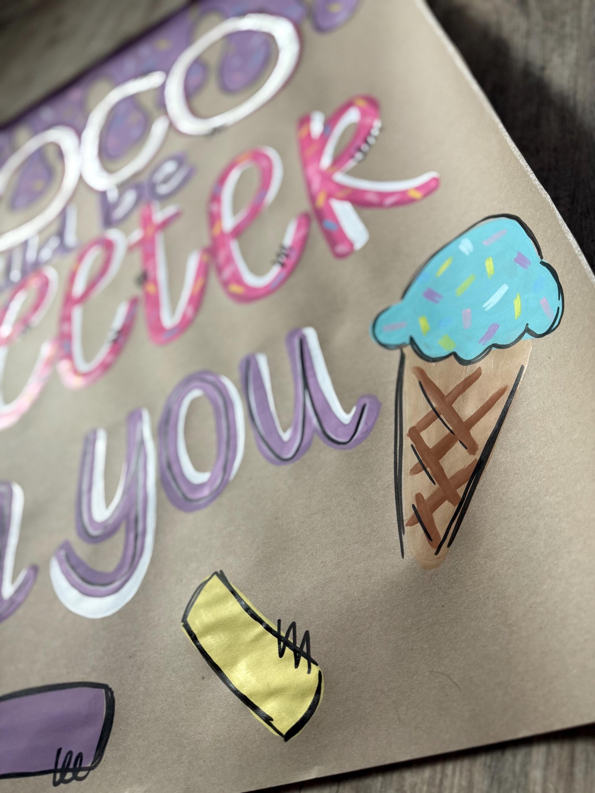 Custom Hand-Painted Homecoming Proposal Banner: Kraft Paper Sign