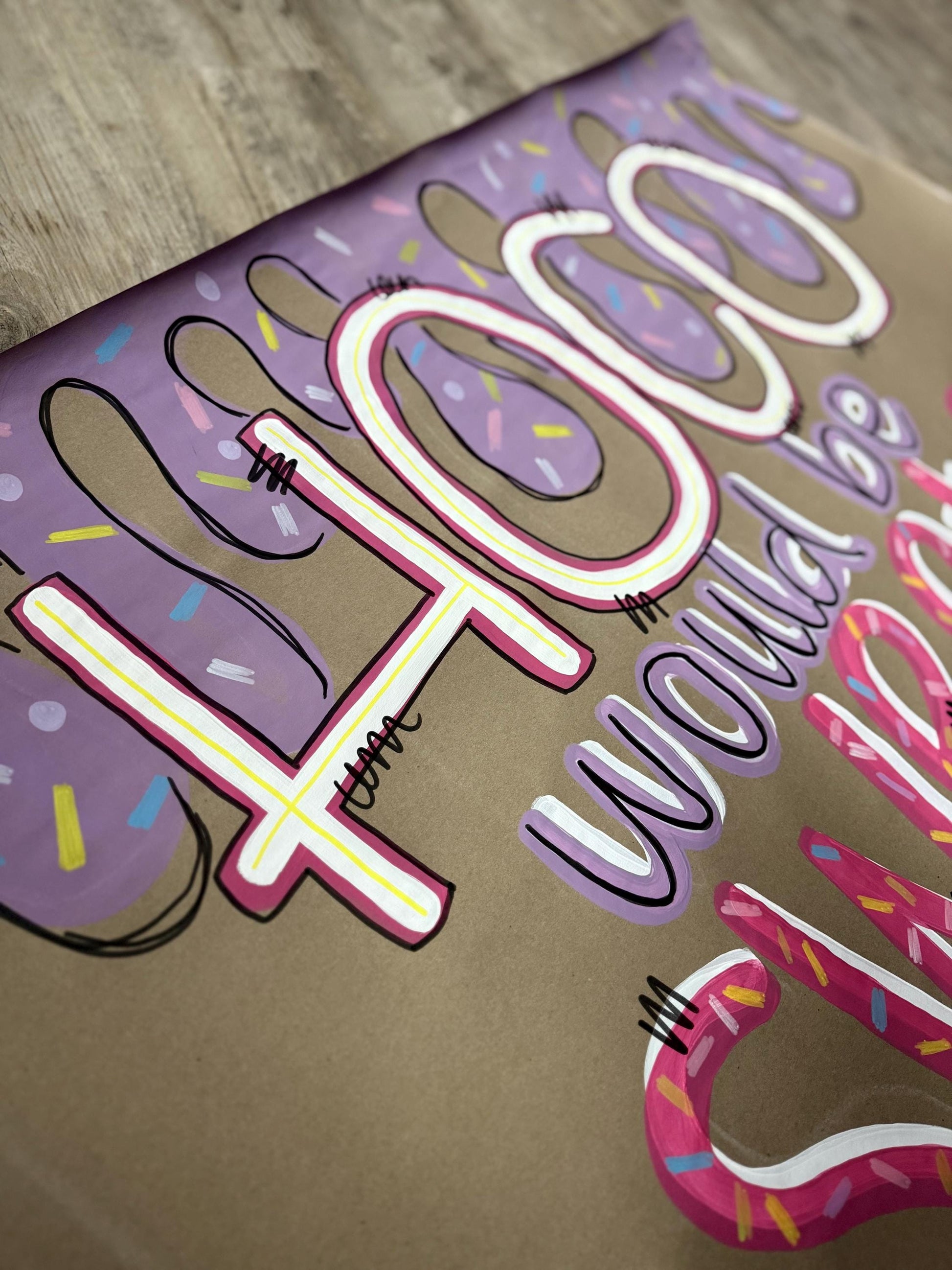 Custom Hand-Painted Homecoming Proposal Banner: Kraft Paper Sign