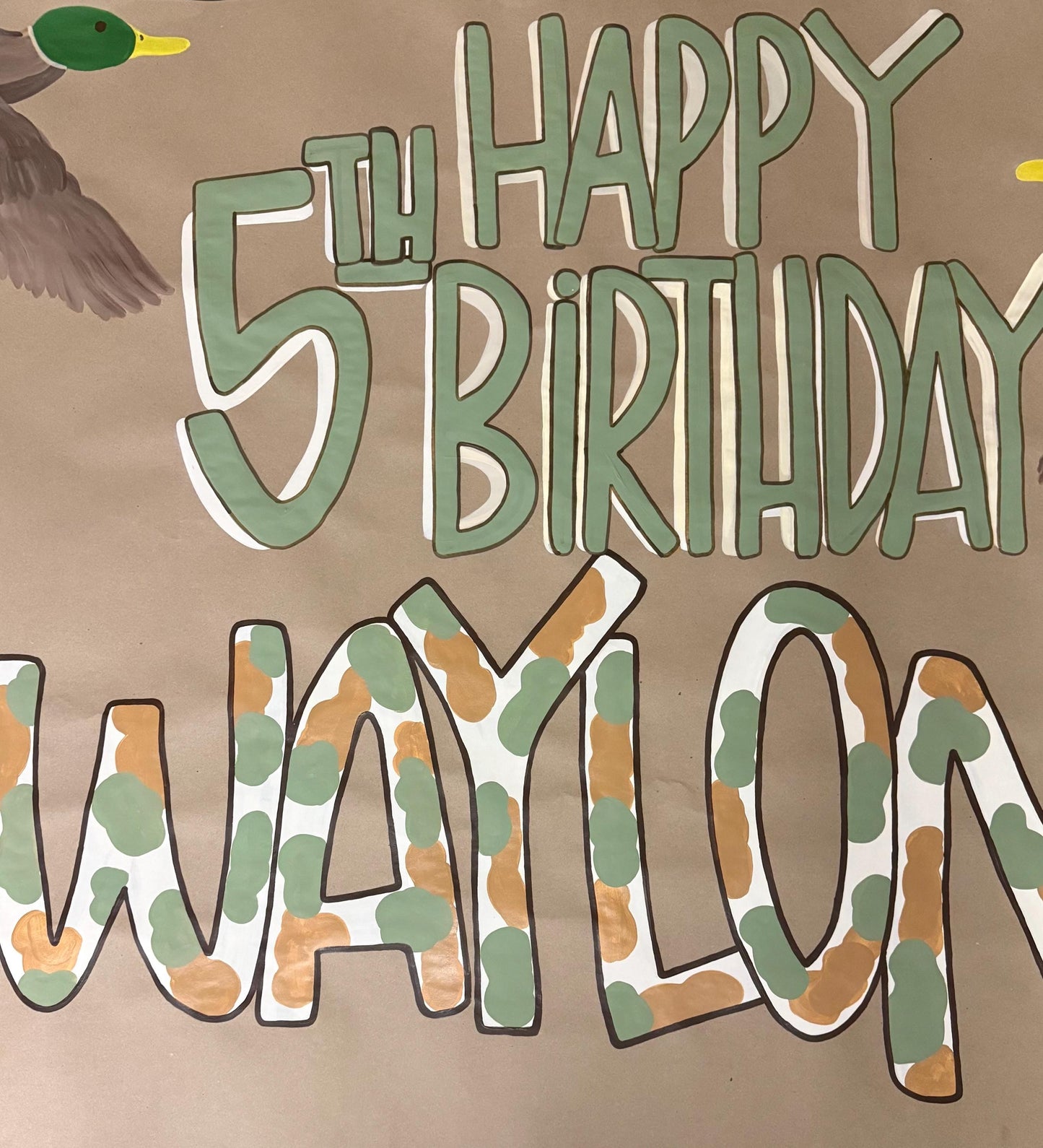 Hand-Painted Custom Banner: Personalized Party Decor