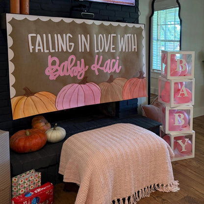 Custom Hand-Painted Baby Shower Banner: Kraft Paper Party Decor