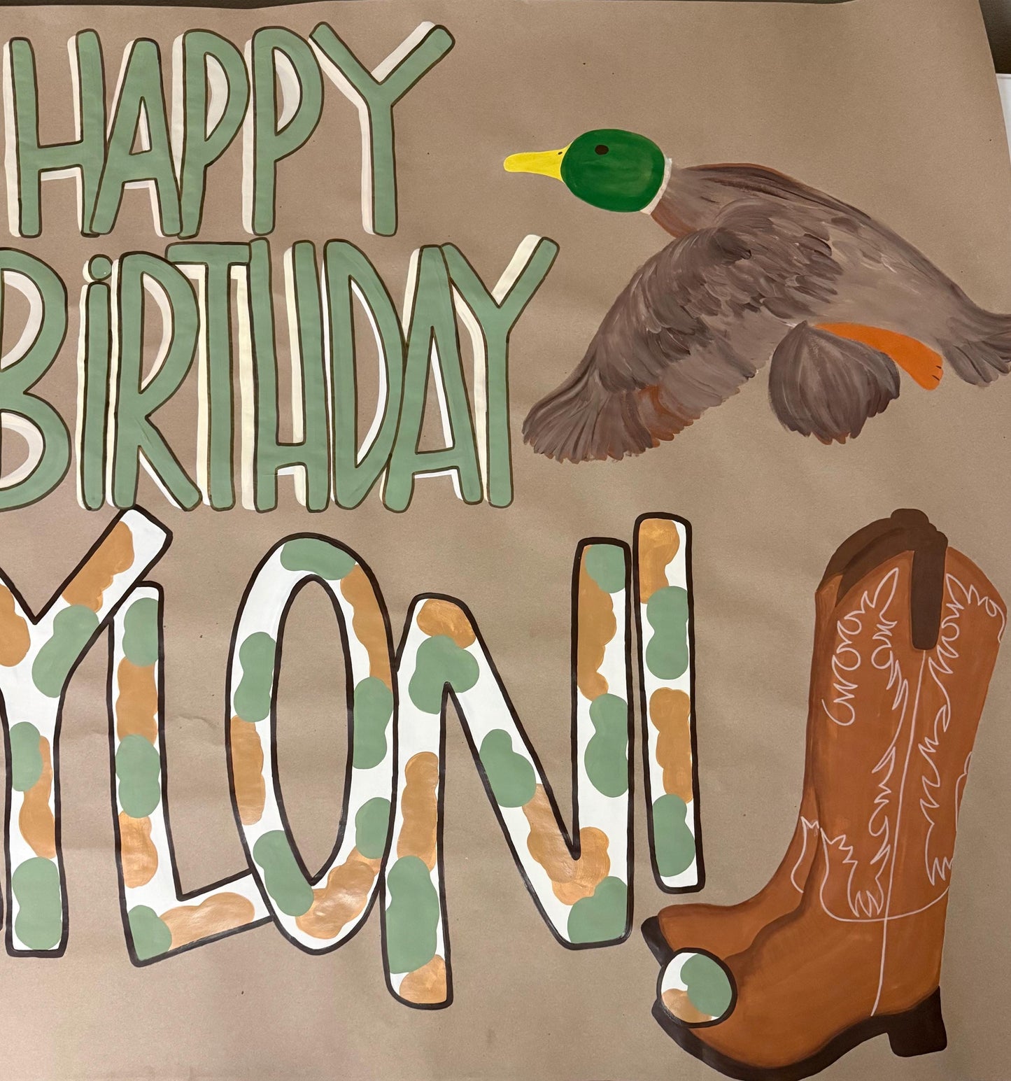 Hand-Painted Custom Banner: Personalized Party Decor