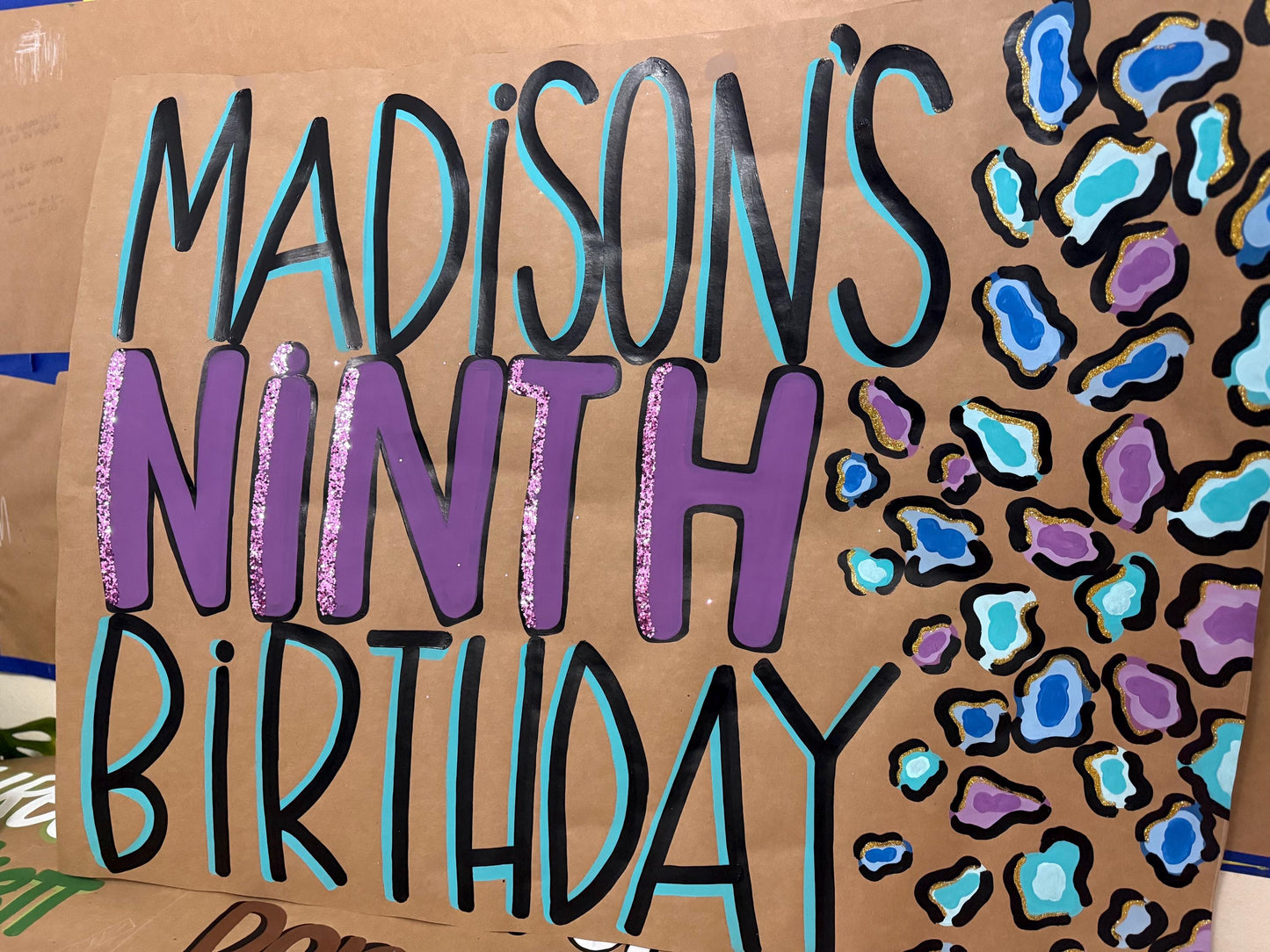 Custom Hand-Painted Kraft Paper Party Banner: Personalized Event Decor