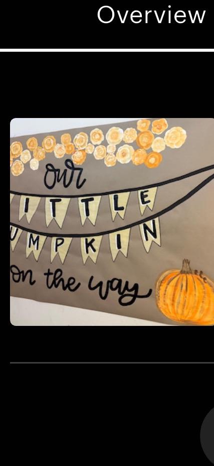 Custom Hand Painted Baby Shower Banner: Kraft Paper Party Decor