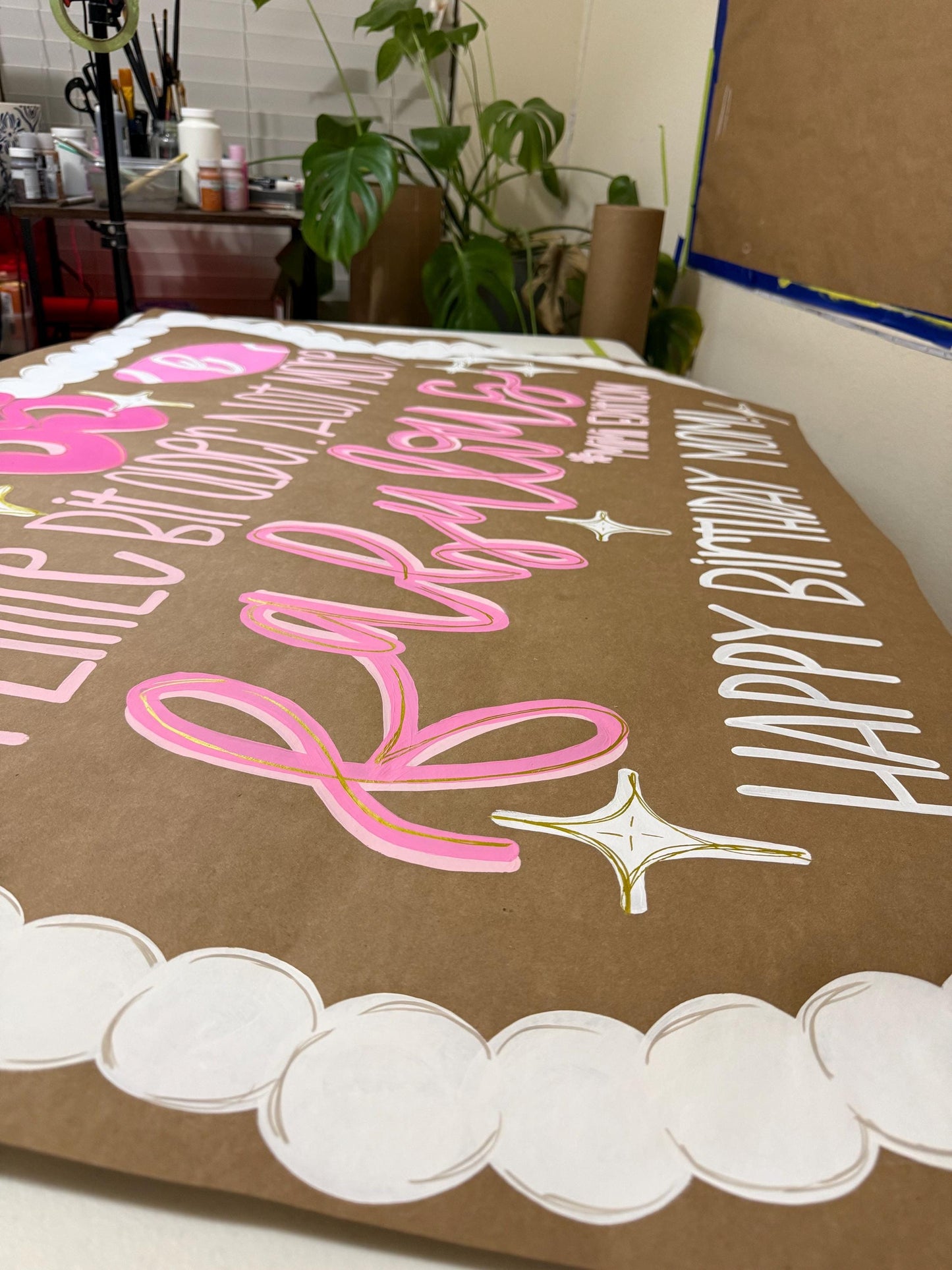 Hand-Painted Custom Birthday Banner: Personalized Party Decor