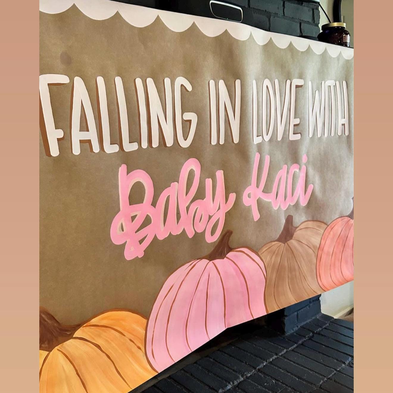 Custom Hand-Painted Baby Shower Banner: Kraft Paper Party Decor