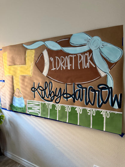 Custom Hand-Painted Kraft Paper Party Banner: Personalized Event Decor