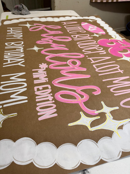 Hand-Painted Custom Birthday Banner: Personalized Party Decor