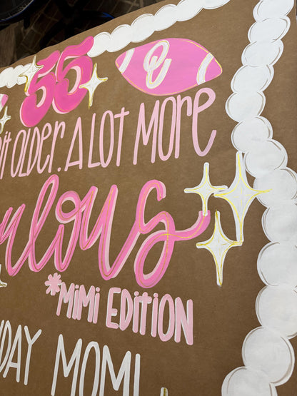Hand-Painted Custom Birthday Banner: Personalized Party Decor