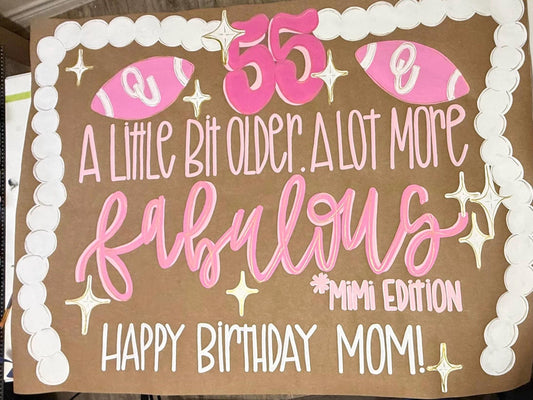 Hand-Painted Custom Birthday Banner: Personalized Party Decor