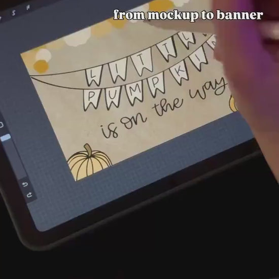 Custom Hand Painted Baby Shower Banner: Kraft Paper Party Decor