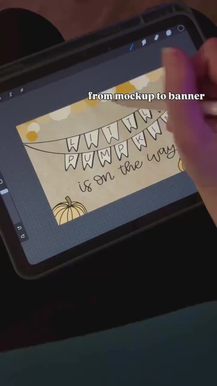 Custom Hand Painted Baby Shower Banner: Kraft Paper Party Decor