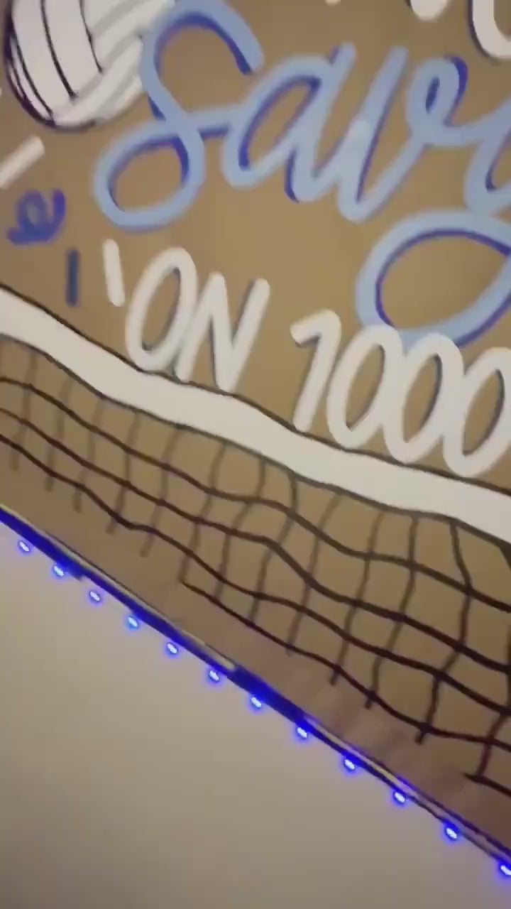 Custom Hand-Painted Sports Banner: Kraft Paper Sign Football Basketball Volleyball Baseball Game Day