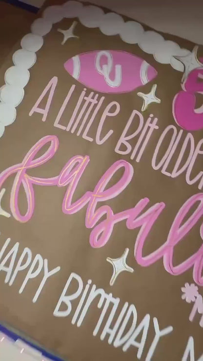 Hand-Painted Custom Birthday Banner: Personalized Party Decor